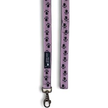 Leash Shop Lila-Siyah Sevk-Gezdirme Tasma Kayışı Eni 2,5 cm Boy 140 cm