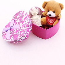 Home Dekor Hediye Sevgiliye Özel Günlere Dekorarif Şık Hediye Mini Ayıcık ve Melek Kar Küresi Hediye Kutusu