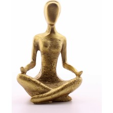 Home Dekor Hediye Dekoratif Sevgiliye Hediye Yoga Yapan Kız Gold Biblo  