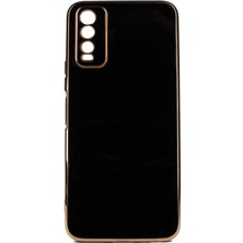 Vivo Y20S Kılıf Gold Köşeli Renkli Lüx Kapak