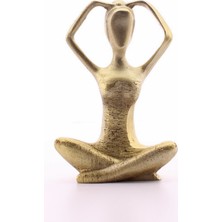 Home Dekor Hediye Dekoratif Sevgiliye Hediye Yoga Yapan Kız Gold Biblo