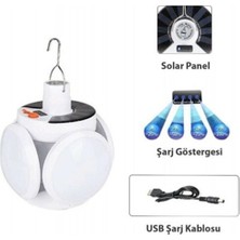 Mobgift Solar Güneş Enerji ve USB Sarjlı 5 Kanatlı Bahçe Aydınlatma LED Lamba