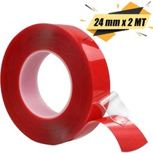 Badem10 Orient Silikonize Çift Taraflı Bant Montaj Bandı Şeffaf 24 mm x 2 Metre