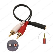 BK Teknoloji 3.5mm Dişi 2 Rca Erkek Stereo Ses Kablosu