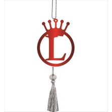 Lizpo Decor Çift Taraflı Ayna L Yazılı Parlak Kırmızı Ayna Pleksi Araba Dikiz Aynası Süsü