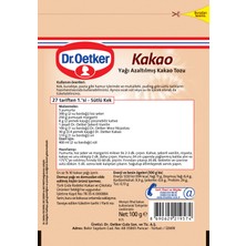 Dr.Oetker Kilitli Poşet Kakao 100 Gr