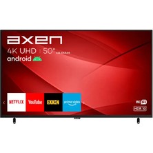 Axen AX50FIL403 50" 126 Ekran 4K Ultra HD Android Smart LED TV