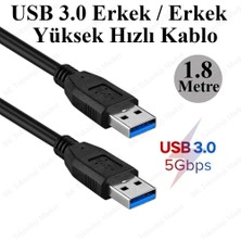 BK Teknoloji Yüksek Hızlı USB 3.0 Erkek-Erkek Data Kablosu 1.8 Metre