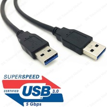 BK Teknoloji Yüksek Hızlı USB 3.0 Erkek-Erkek Data Kablosu 1.8 Metre