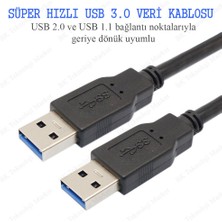 BK Teknoloji Yüksek Hızlı USB 3.0 Erkek-Erkek Data Kablosu 1.8 Metre