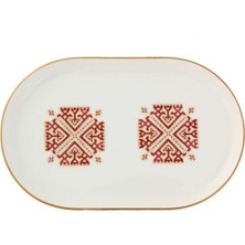 Porland Arabesque Desen6 Kayık Tabak 18CM