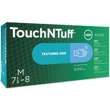 Ansell TouchNTuff® 92-670 Tek Kullanımlık Nitril İş Eldiveni (100 Adet/Kutu)