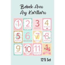 Neşeli Günlerim Bebek Aylık Fotoğraf Çekim Anı Kartı ( Linear )