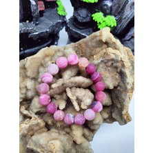 Doğal Taş Delisi Pembe Mat Akik Doğal Taş Bileklik