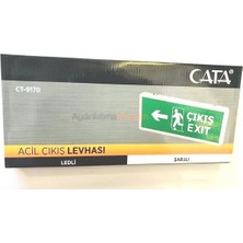 Cata CT-9170 Ledli Exıt Armatür - Acil Çıkış Levhası (3 Saat Şarjlı)