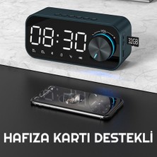 Upway Dijital Çalar Saat LED Ekran Bluetooth Hoparlör Mp3 Fm Radyo Alarm Masa Saati