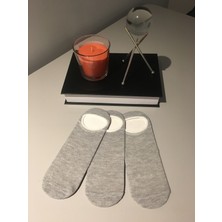 Ays Socks Boutique 3'lü Gri Kadın Babet Çorap
