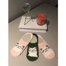 Ays Socks Boutique 3'lü Kedi Desenli Kadın Babet Çorap