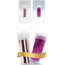 Artikel Rose Gold , Fuşya 2'li Set,Transfer Tırnak Dövmesi ART-589