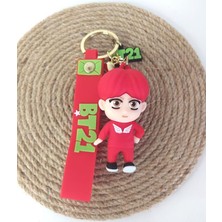 Hd Marketim Bts Karakter Figür Silikon Anahtarlık Çanta Süsü Oyuncak Aksesuar