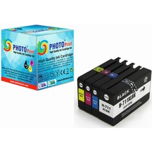 Photo Print Photo Print® 711XL Designjet T520 Uyumlu 4 Renk Muadil Kartuş Seti 2000 Sayfa