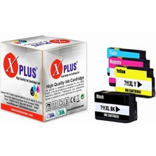 Xplus Xplus® 711XL Designjet T520 Uyumlu 4 Renk Muadil Kartuş Seti 2000 Sayfa