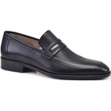 Nevzat Onay Siyah Klasik Loafer Kösele Erkek Ayakkabı -4221-