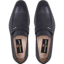 Nevzat Onay Siyah Klasik Loafer Kösele Erkek Ayakkabı -4221-