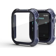 AktarMobile Apple Watch 7 45 mm Uyumlu Ekran Koruyucu Anti-Shock Kasa Koruma Metalik Tasarım Tüm Gövde Kapak