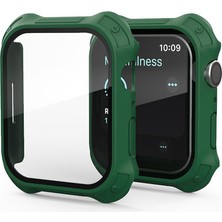AktarMobile Apple Watch 7 45 mm Uyumlu Ekran Koruyucu Anti-Shock Kasa Koruma Mat Tasarım Tüm Gövde Kapak