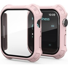 AktarMobile Apple Watch 7 45 mm Uyumlu Ekran Koruyucu Anti-Shock Kasa Koruma Mat Tasarım Tüm Gövde Kapak