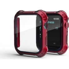 AktarMobile Apple Watch 8 45 mm Uyumlu Ekran Koruyucu Anti-Shock Kasa Koruma Metalik Tasarım Tüm Gövde Kapak