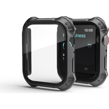 AktarMobile Apple Watch 8 45 mm Uyumlu Ekran Koruyucu Anti-Shock Kasa Koruma Metalik Tasarım Tüm Gövde Kapak