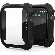 AktarMobile Apple Watch 7 41 mm Uyumlu Ekran Koruyucu Anti-Shock Kasa Koruma Mat Tasarım Tüm Gövde Kapak
