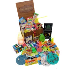 Nostaljik Lezzetler Ahşap Gıda ve Oyuncak Kutusu Siyah Tetris İyi Ki Doğdun Yazılı