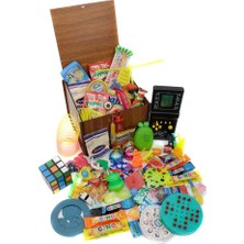 Nostaljik Lezzetler Ahşap Gıda ve Oyuncak Kutusu Siyah Tetris