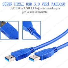 BK Teknoloji Yüksek Hızlı USB 3.0 Erkek-Erkek Data Kablosu - 5 Metre