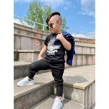 Melody Lacivert Ceketli 3 Parça Gabardin Denim Set