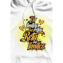 The Baskı Beyaz Cool Limit Yok Yazı Baskılı Sweatshirt