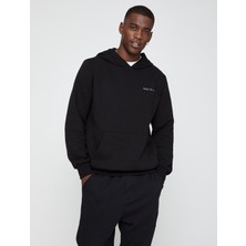 Koton Slogan Baskılı Sweatshirt Kapşonlu