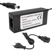 Powermaster 16 Volt 3 Amper Plastik Kasa Masaüstü Santral Adaptörü 5.5*2.5 Uçlu