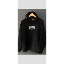 MEİLİFENG Unisex Gangster Baskılı Kapşonlu Sweatshirt %100 Pamuk