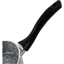 Evita Bio Granit 26 cm Tek Kulp Gri Omlet Yağ Yumurta Pişirme Tava