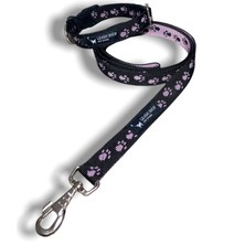 Leash Shop Köpek Tasma Takımı Siyah-Lila Xl Beden (45-60 cm)