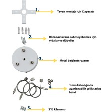 Pamir Galaksi O Beyaz Çember Tipi Sarkıt LED Armatür Ø447MM, 26W