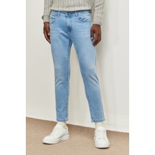 Altınyıldız Classics Erkek Buz Mavı Trend Slim Fit Dar Kesim Pamuklu Esnek Denim Jean Kot Pantolon