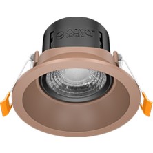 Ledhouse 8 W Yuvarlak Smd LED Sıva Altı Spot Lamba Tavan Armatür ( Rose Kasa - 6500K Beyaz Işık )