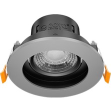 Ledhouse 8 W Yuvarlak Smd LED Sıva Altı Spot Lamba Tavan Armatür ( Titanium Kasa - 6500K Beyaz Işık )