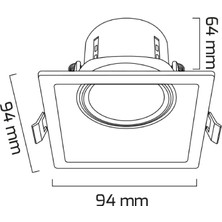 Ledhouse 8 W Kare Smd LED Sıva Altı Spot Lamba Tavan Armatür ( Rose Kasa - 6500K Beyaz Işık )