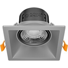 Ledhouse 8 W Kare Smd LED Sıva Altı Spot Lamba Tavan Armatür ( Titanium Kasa - 6500K Beyaz Işık )